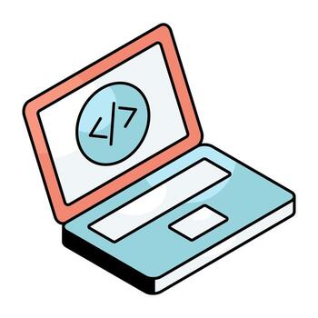 Unique design icon of system coding vector