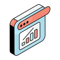 An icon design of web statistics vector