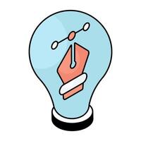 Perfect design icon of design idea vector