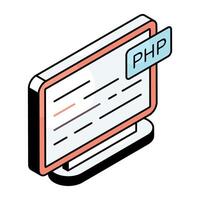 Unique design icon of system coding vector