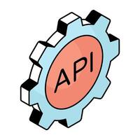 Premium download icon of api p to vector