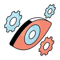 Modern design icon of eye setting vector