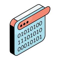 An icon design of binary code vector