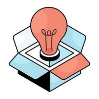 Modern design icon of think outside the box vector