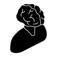 Conceptual flat design icon of brainstorming vector