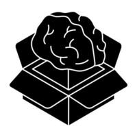 Modern design icon of think outside the box vector