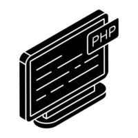 Unique design icon of system coding vector
