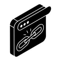 An icon design of linked website vector