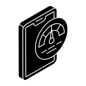 Modern design icon of mobile speed optimization vector