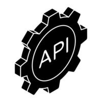 Premium download icon of api p to vector