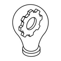 A flat design icon of idea generation vector