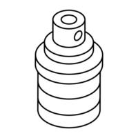 Conceptual flat design icon of spray paint vector
