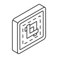 Modern style icon of crop tool vector