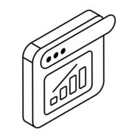 An icon design of web statistics vector