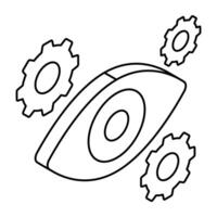 Modern design icon of eye setting vector