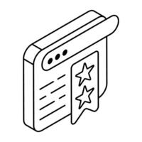 Trendy design icon of favorite website vector