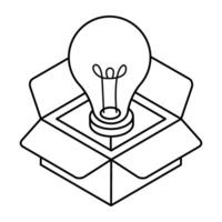 Modern design icon of think outside the box vector