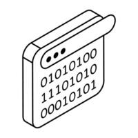 An icon design of binary code vector