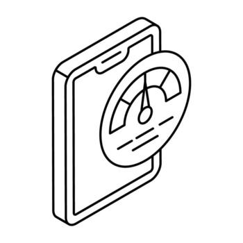 Modern design icon of mobile speed optimization vector