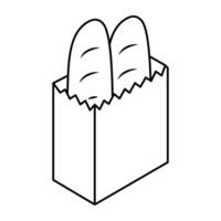 Modern design icon of bread bag vector