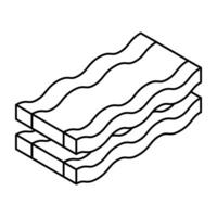 Modern design icon of bacon vector