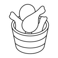Perfect design icon of chicken bucket vector