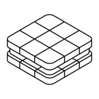 A flat design icon of biscuits vector