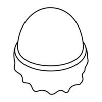 A flat design icon of boiled egg vector