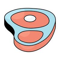An icon design of steak vector