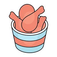 Perfect design icon of chicken bucket vector