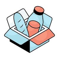 An icon design of grocery box vector