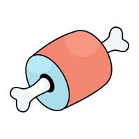Creative design of the meat bone vector