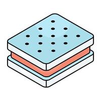A flat design icon of biscuits vector