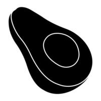 A colored design icon of avocado vector