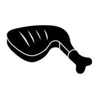 A beautiful design icon of fried chicken vector