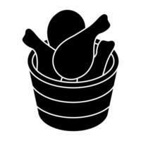 Perfect design icon of chicken bucket vector
