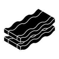 Modern design icon of bacon vector
