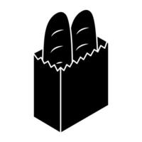 Modern design icon of bread bag vector