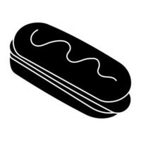 Modern design icon of hotdog burger vector