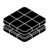 A flat design icon of biscuits vector