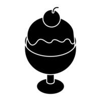 An icon design of ice cream cup vector