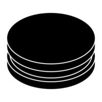 A flat design icon of biscuits vector