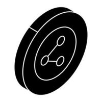 Share sign icon in premium design vector