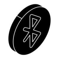 Bluetooth sign icon in modern design vector