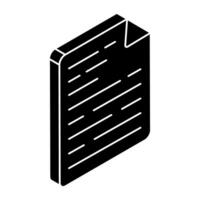 Editable design icon of file vector