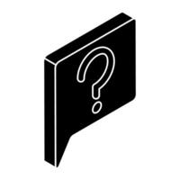 A unique design icon of question mark vector