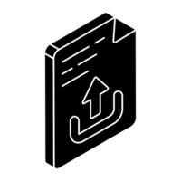 Editable design icon of file upload vector