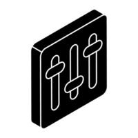 An editable design icon of volume equalizer vector
