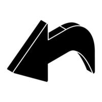 Editable design icon of left arrow vector