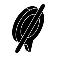 Slash on placeholder, icon of no location vector